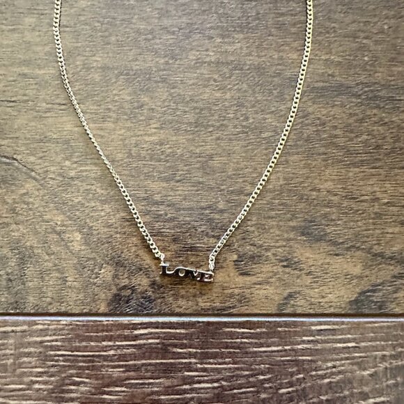 Gold "LOVE" Necklace - Picture 3 of 5